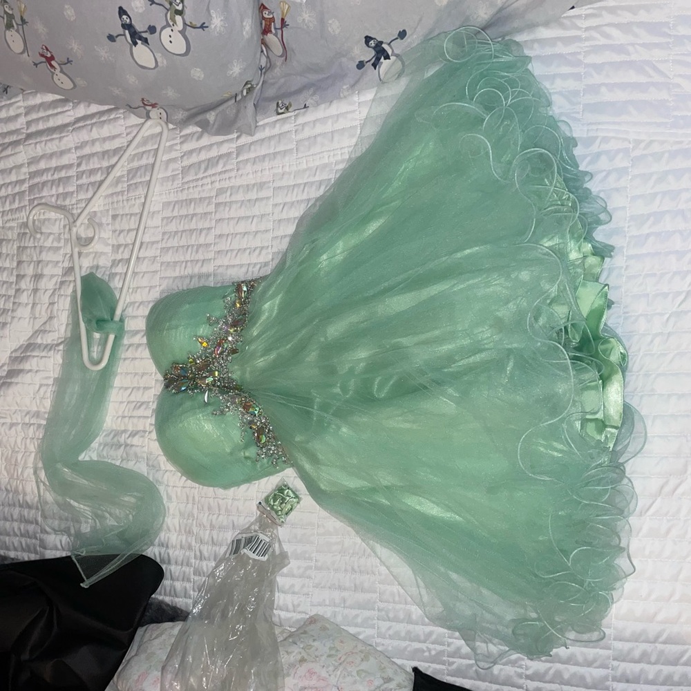 Light Teal Semi Formal Dress